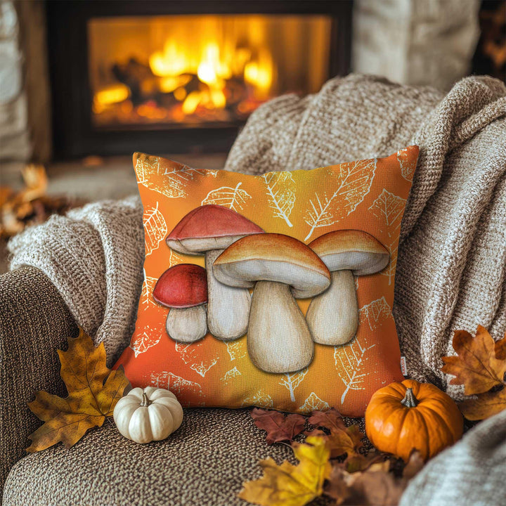 Pumpkin Pillow Cover|Sunflower Vase Cushion Case|Fall Mushrooms Pillow Case|Lantern With Autumn Leaves Throw Pillowcase|Realtor Gift Idea