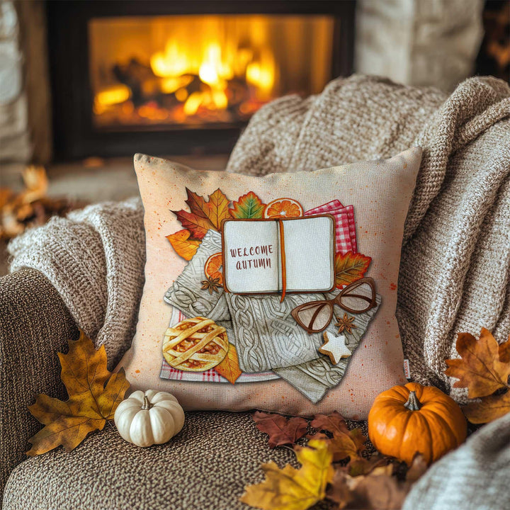 Green Harvest Truck Pillow Cover|Fall Picnic Pillowtop|Wheelbarrow Pillow Case|Autumn Throw Pillowcase|Pumpkin Cushion Case|Farmhouse Gift