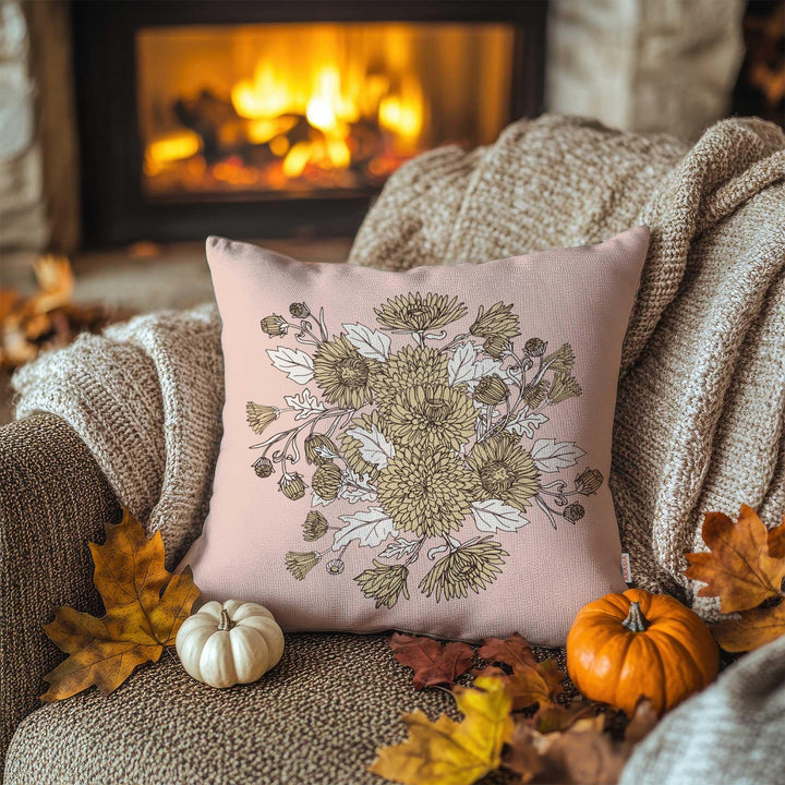Hello Fall Pillow Case|Farmhouse Cushion Case|Hello Autumn Porch Decor|Thanksgiving Throw Pillowcase|Falling Leaves Outdoor Cushion