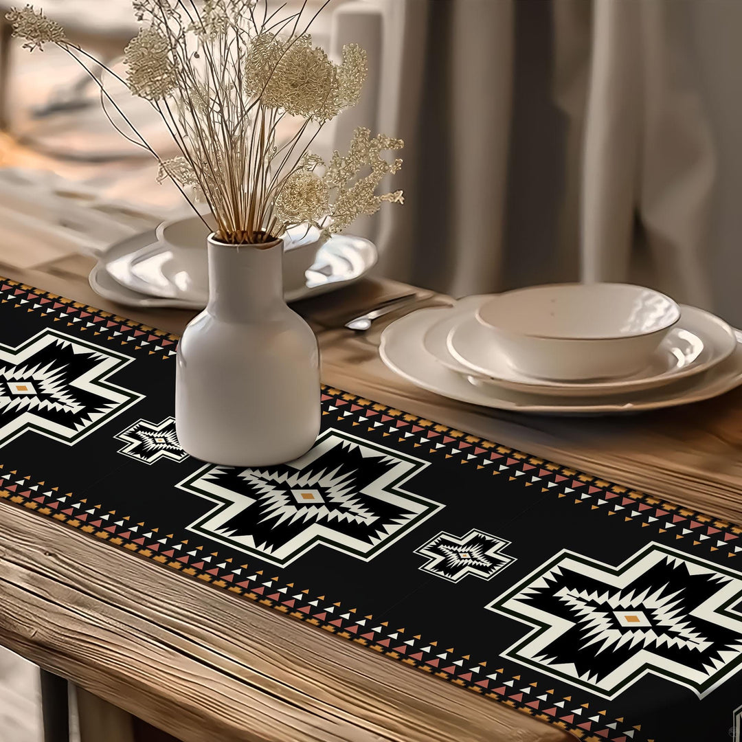 Rug Design Table Runner|Aztec Print Home Decor|Terracotta Southwestern Table Top|Authentic Rug Tabletop|Farmhouse Style Geometric Tablecloth