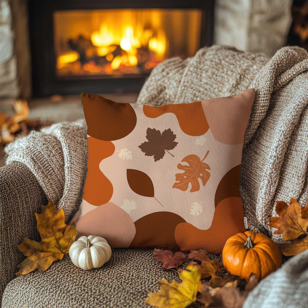 Hello Fall Pillow Case|Farmhouse Cushion Case|Hello Autumn Porch Decor|Thanksgiving Throw Pillowcase|Falling Leaves Outdoor Cushion