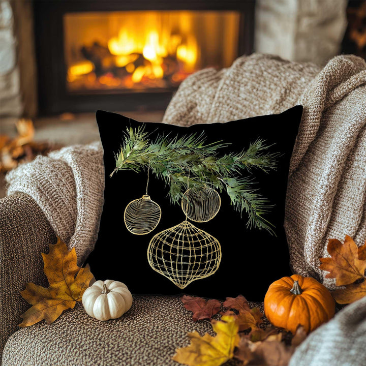 Pinecone Print Autumn Pillowcase|Rustic Greenery Cushion Case|Fall Trend Pillow Cover|Winter Lodge Accent|Farmhouse Cozy Decor