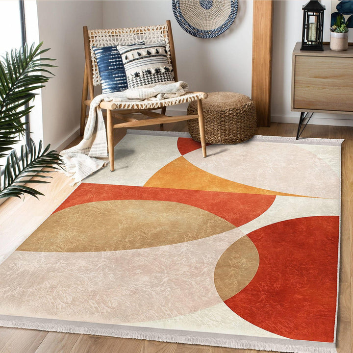 Boho Design Rug|Unique Design Rug|Living Room Carpet|Abstract Carpet|Decorative Rug|Machine-washable Rug|Statement Rug|Contemporary Rug