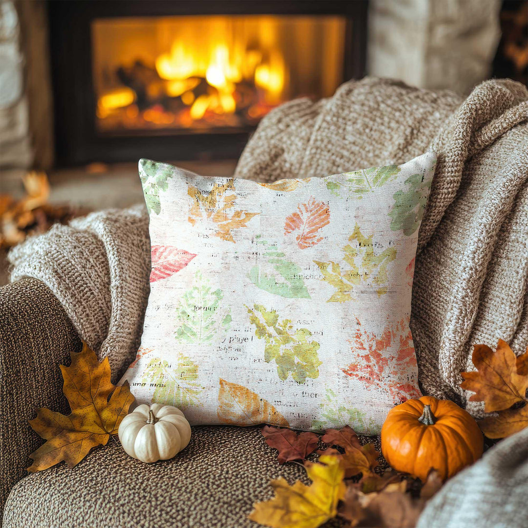 Soft Floral Design Pillowcase|Fall Cushion Case|Sepia Garden Pillow Cover|Seasonal Fade Accent|Thanksgiving Living Decor
