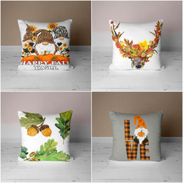 Fall Cushion Case with Gnome and Deer- UHD005 t