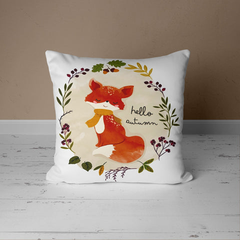 Fall Cushion Case with Fox and Squirrel - UHD006 t