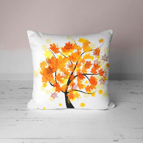 Fall Cushion Case with Orange Leaves and Birds - UHD003 t