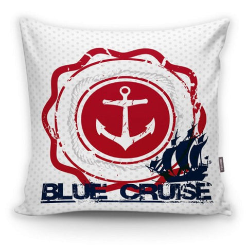 Nautical Decorative Pillow Case|Navy Marine Pillow Cover|Nautical Cushions|Coastal Pillow Cover|Sailing Home Decor|Marine Life Cushion Case