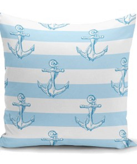 Nautical Pillow Case|Navy Marine Pillow Cover|Decorative Nautical Cushions|Coastal Throw Pillow|Blue Stripe Home Decor|Beach House Decor