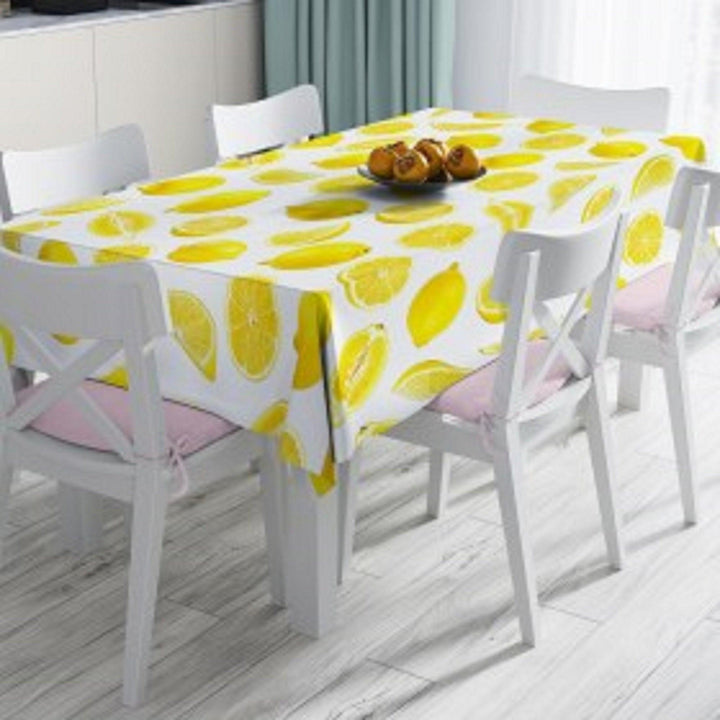 Lemon Tablecloth|High Quality Floral Lemon Table Cover|Lemon Tree Home Decor|Farmhouse Table Decor|Summer Trend Rectangular Tablecloth