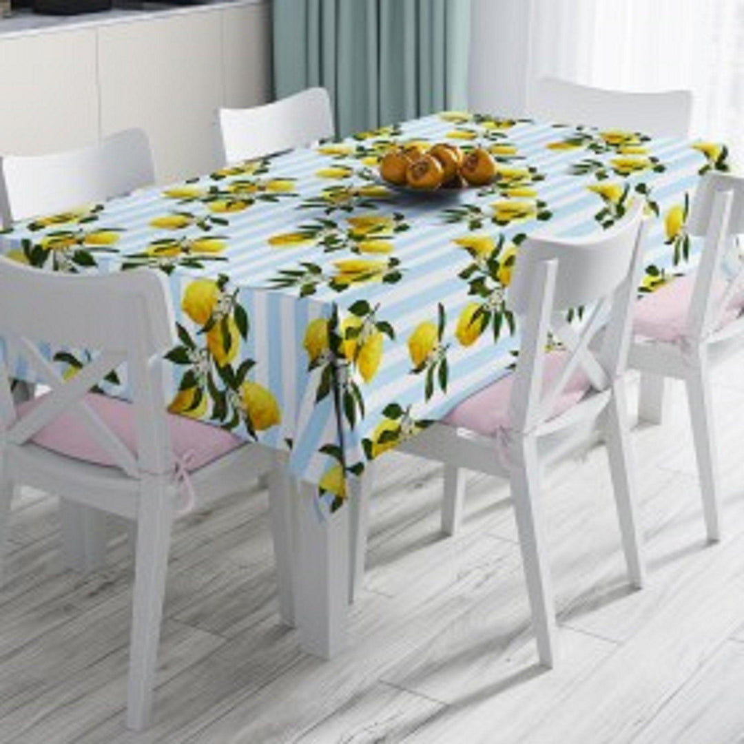 Lemon Tablecloth|High Quality Floral Lemon Table Cover|Lemon Tree Home Decor|Farmhouse Table Decor|Summer Trend Rectangular Tablecloth