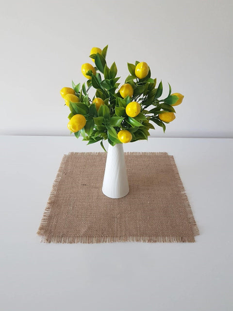 Set of Faux Lemons|Lemon Bunch and 3 Lemons|Yellow Faux Lemon Tree|Kitchen Lemon Decor|Fruit Bowl|Lemon Crafts|Wreath Supply|Jar Vase Filler - Akasia