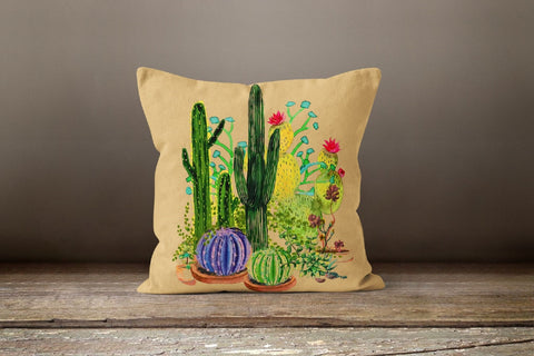 Cactus Pillow Covers| Cactus Cushion Case|Decorative Pillow Case|Boho Bedding Decor|Housewarming Gift Idea|Floral Cactus Throw Pillow Case