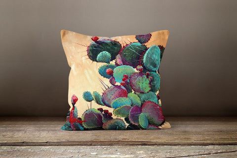 Cactus Pillow Cover|Cactus Cushion Case|Decorative Pillow Cover|Boho Bedding Home Decor|Housewarming Gift |Floral Cactus Throw Pillow Case