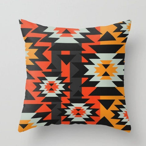 Terracotta Pillow Cover|Brick Color Southwestern Cushion Case|Decorative Pillow Case|Aztec Home Decor|Farmhouse Decor|Geometric Pillow Case