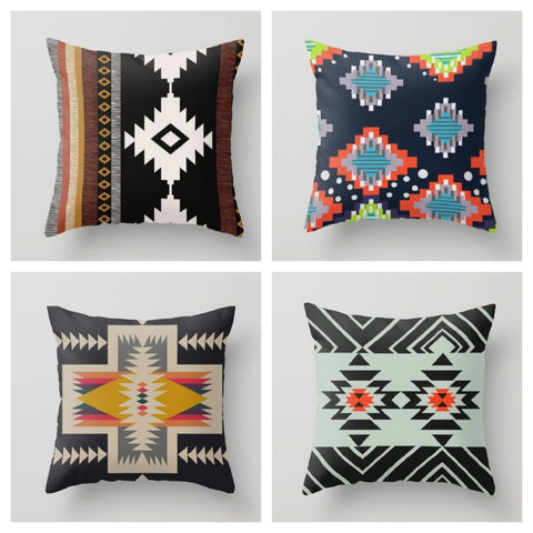 Terracotta Pillow Cover|Brick Color Southwestern Cushion Case|Decorative Pillow Case|Rustic Home Decor|Farmhouse Decor|Geometric Pillow Case