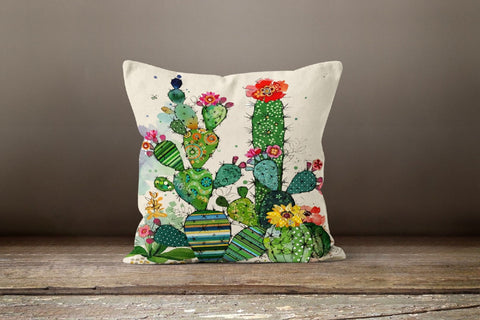 Cactus Pillow Cover|Cactus Cushion Cases|Decorative Cactus Pillow Case|Bedding Home Decor|Housewarming Gift|Floral Cactus Throw Pillow Case