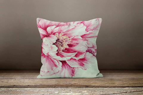Pink Floral Pillow Cover|Pink Swan Cushion Case|Decorative Lumbar Pillow Case|Bedding Home Decor|Housewarming Gift|Birds Throw Pillow Case