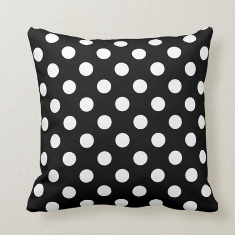 Red Ribbon Throw Pillow Case|Polka Dot Pillow Cover|Geometric Cushion Case|Decorative Abstract Boho Bedding Decor|Housewarming Porch Pillow