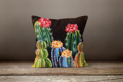 Cactus Pillow Covers| Cactus Cushion Case|Decorative Pillow Case|Boho Bedding Decor|Housewarming Gift Idea|Floral Cactus Throw Pillow Case