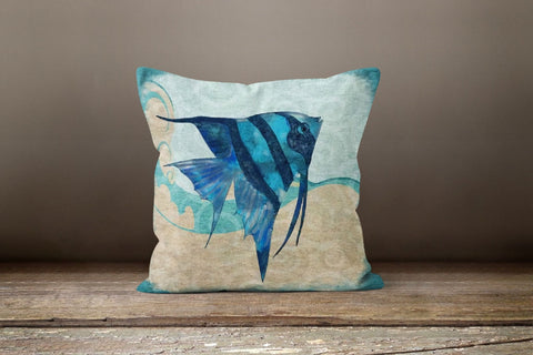 Nautical Pillow Case|Navy Blue Marine Pillow Cover|Decorative Turquoise Cushions|Coastal Throw Pillow|Starfish Home Decor|Beach Houses Decor