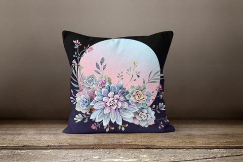 Floral Cactus Pillow Cover|Cactus Cushion Case|Decorative Pillow Case|Boho Bedding Decor|Housewarming Pillow Cover|Cactus Throw Pillow Case