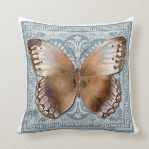 Floral Butterfly Pillow Case|Floral Tree Pillow Cover|Decorative Cushion Case|Housewarming Pillow|Farmhouse Porch Cushion Cover|Summer Trend