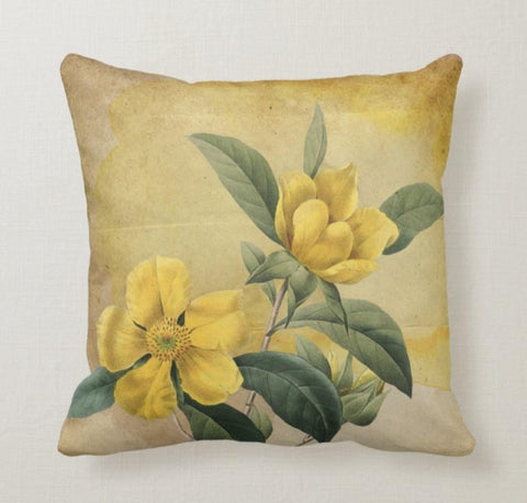 Yellow Floral Pillow Cover|Summer Trend Cushion Case|Decorative Throw Lumbar Case|Bedding Home Decor|Housewarming Sunflower Pillow Case