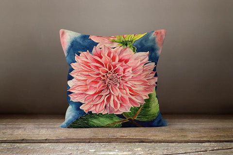 Pink Floral Pillow Cover|Summer Trend Cushion Case|Decorative Throw Lumbar Case|Bedding Home Decor|Housewarming Farmhouses Style Pillow Case