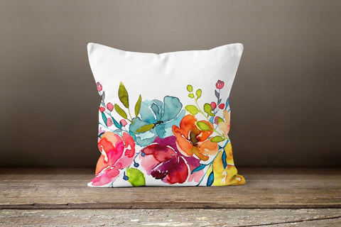 Floral Bird Pillow Case|Birds and Flowers Pillow Cover|Decorative Floral Cushion Case|Housewarming Boho Pillow|Farmhouse Colorful Home Decor