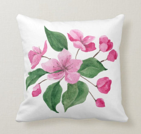 Pink Floral Pillow Cover|Summer Trend Cushion Case |Decorative Throw Pillow Case|Bedding Home Decor|Housewarming Farmhouse Style Pillow Case