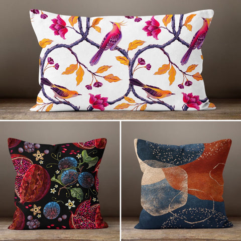 Fall Trend Pillow Cover|Autumn Cushion Case|Pomegranate Throw Pillow|Decorative Home Decor|Housewarming Farmhouse Outdoor Pillow Case