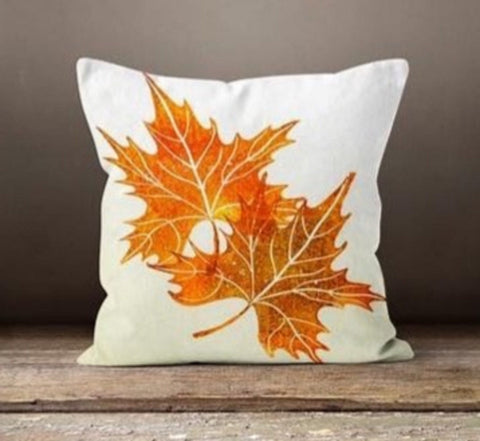 Fall Trend Pillow Cover|Fall Cushion Case|Orange Leaves Throw Pillow |Decorative Home Decor|Housewarming Farmhouse Thanksgiving Pillow Case