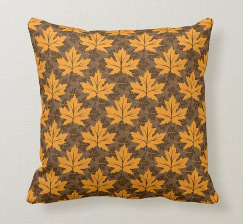 Fall Trend Pillow Cover|Autumn Cushion Case|Orange Leaves Throw Pillow|Decorative Home Decor|Housewarming Thanksgiving Farmhouse Pillow Case