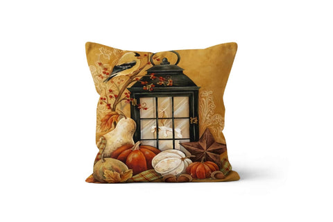 Fall Trend Pillow Cover|Autumn Cushion Case|Orange Pumpkin Throw Pillow|Halloween Home Decor|Housewarming Farmhouse Autumn Pillow Case