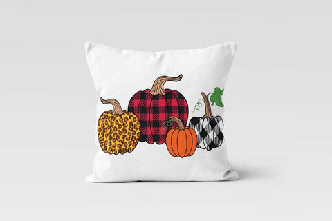Fall Trend Pillow Cover|Autumn Cushion Case|Orange Pumpkin Checkered Throw Pillow|Thanksgiving Fall Home Decor|Housewarming Sunflower Pillow