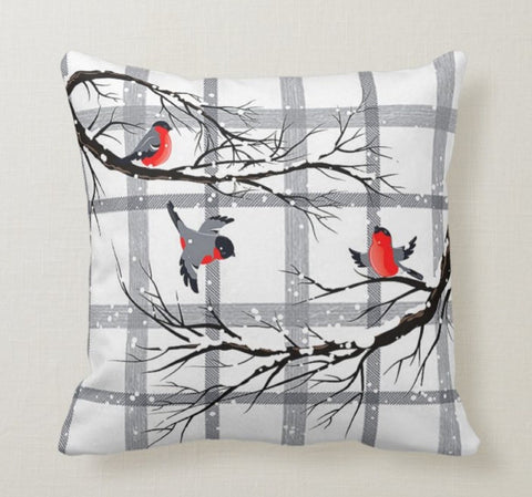 Red Gray Pillow Cover|Geometric Cushion Case|Decorative Gray Lumbar Pillow Case|Bedding Home Decor|Housewarming Pillow|Throw Pillow Case