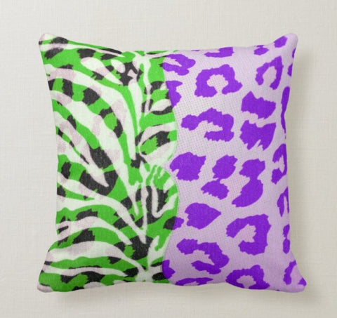 Animals Pillow Cover|Giraffe Zebra Leopard Skin Print Pillow Case|Decorative Lumbar Pillow|Housewarming Cushion Case|Lumbar Cushion Cover