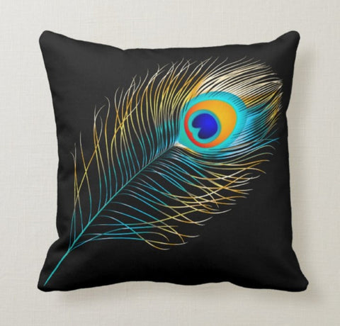 Peacock Pillow Covers|Cushion Cover|Animal Print Home Decors|Gift Ideas|Housewarming Gift|Outdoor Pillow Cover|Peacock Feather Throw Pillow