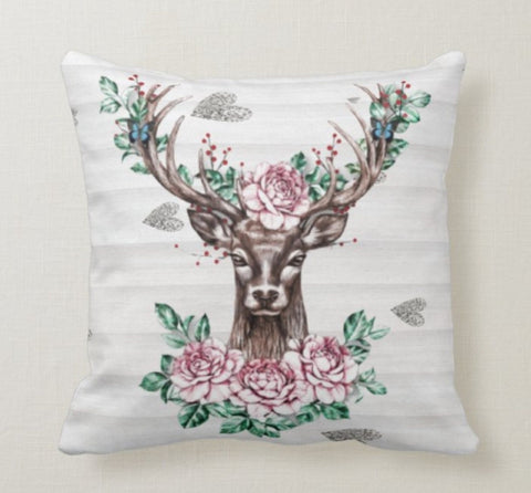 Christmas Pillow Covers|Xmas Deer Decors|Winter Decorative Pillow Cases|Xmas Throw Pillows|Xmas Gift Ideas|Outdoor Pillow|Xmas Pillow Covers
