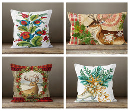 Christmas Pillow Cover|Deer Xmas Decor|Winter Pillow Case|Xmas Gift İdeas|Outdoor Pillow Cover|Housewarming Gift|Christmas Throw Pillow