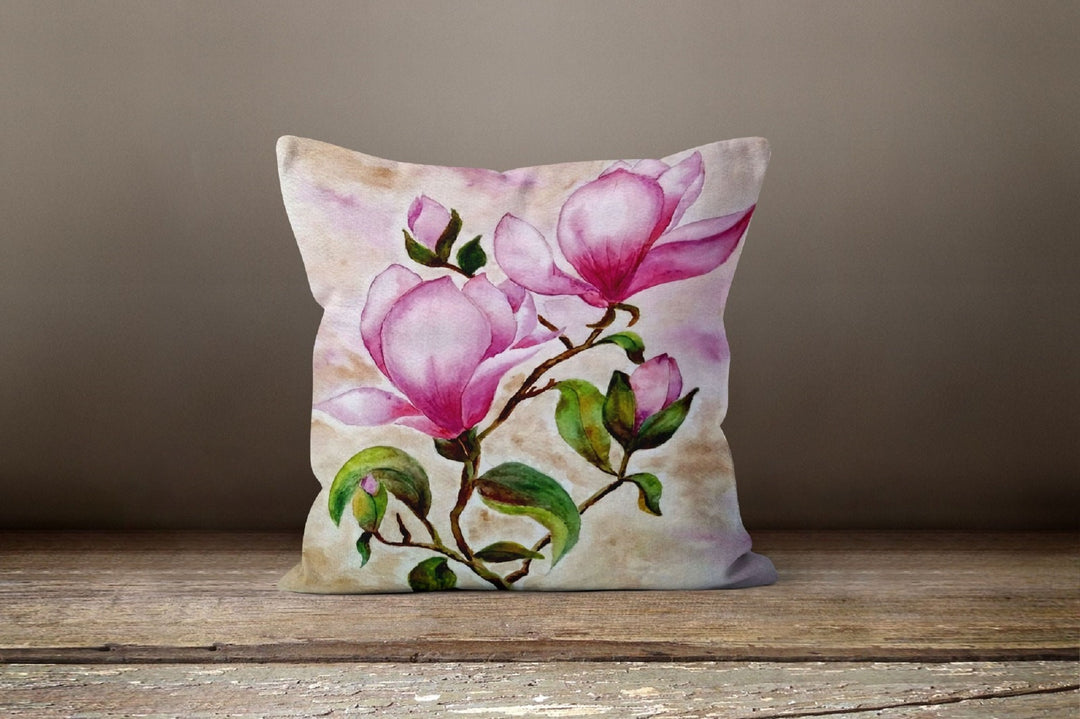 Floral Pink Pillow Cover|Summer Cushion Case|Decorative Outdoor Throw Pillow|Bedding Home Decor|Housewarming Farmhouse Style Pillow Case