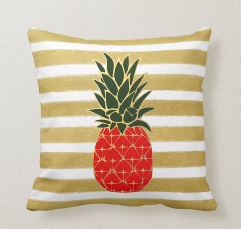 Pineapple Pillow Cover|Fruit Cushion Case|Decorative Living Room Pillow|Tropical Home Decor|Housewarming Gift|Pineapple Throw Pillow Cases