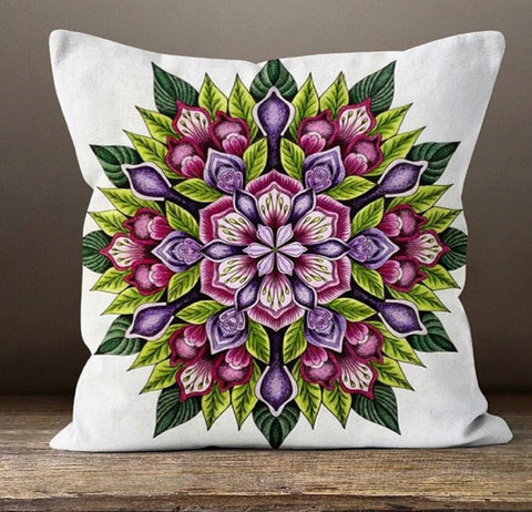 Floral Pillow Covers|African Girl Cushion Case|Decorative Outdoor Throw Pillow|Bedding Home Decor|Farmhouse Style Pillow Case|Purple Flowers