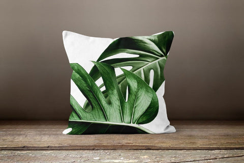 Plants Pillow Cover|Green Leaves Pillow Cover|Floral Cushion Case|Decorative Pillow Case|Boho Bedding Decor|Housewarming Outdoor Pillow Case