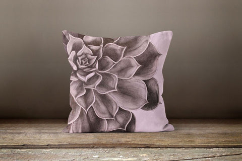 Floral Pillow Cover|Succulent Pillow Cover|Pink Purple Pillow Case|Decorative Cushion Case|Bedding Home Decor|Housewarming Pillow Cover