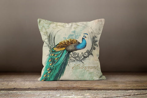 Peacock Pillow Cover|Feather Cushion Cover|Animal Print Home Decor|Housewarming Gift|Outdoor Pillow Cover|Peacock Feather Throw Pillow Case