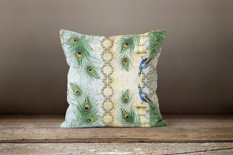 Peacock Pillow Cover|Feather Cushion Cover|Animal Print Home Decor|Housewarming Gift|Outdoor Pillow Cover|Peacock Feather Throw Pillow Case