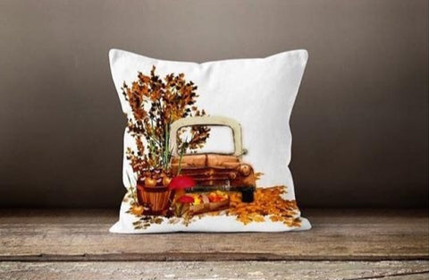 Fall Trend Pillow Cover|Autumn Cushion Case|Halloween Harvest Home Decor|Pumpkin Throw Pillow|Housewarming Farmhouse Welcome Pillow Cover
