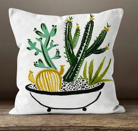 Cactus Pillow Covers|Cactus Throw Pillows|Decorative Lumbar Pillow Cases|Bedding Home Decor|Housewarming Gift|Colorful Cactus Cushion Cover